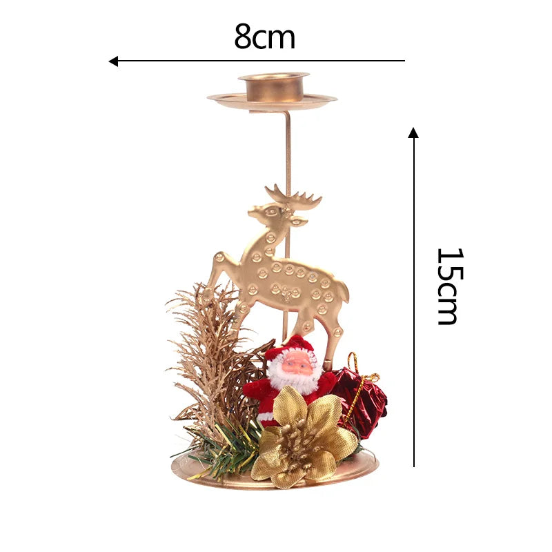 Elegant Golden Christmas Candle Holder Ornament - Image 11