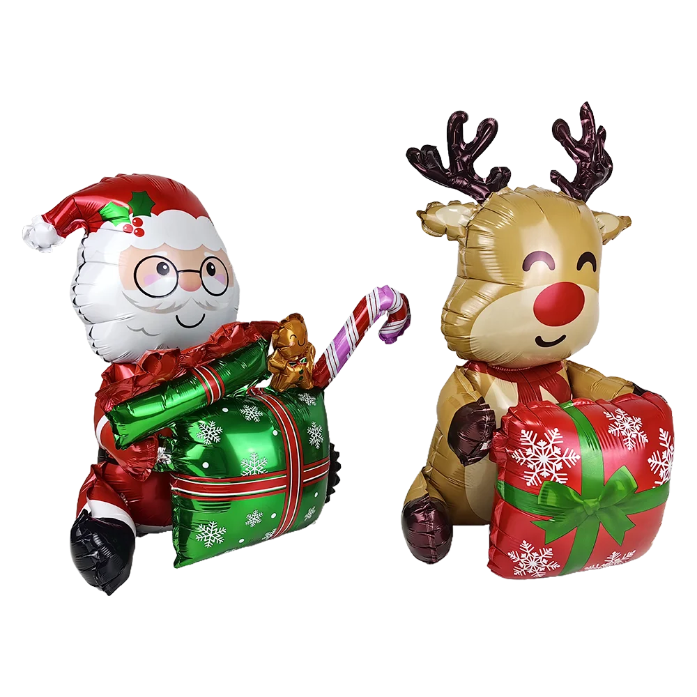 Festive Santa Elk Foil Balloon for Christmas! - Image 3