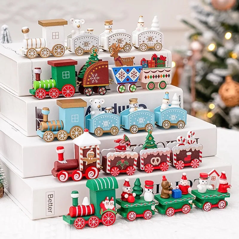 Charming Plastic Christmas Train Ornament Decoration
