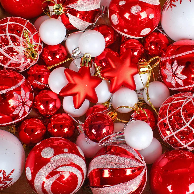 Vibrant Christmas Ball Ornaments – 42/44pcs Set - Image 7
