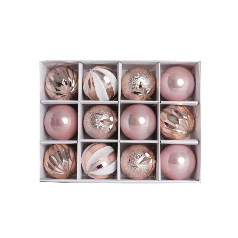 Vibrant Purple & Red Christmas Ball Ornaments 12pc - Image 18