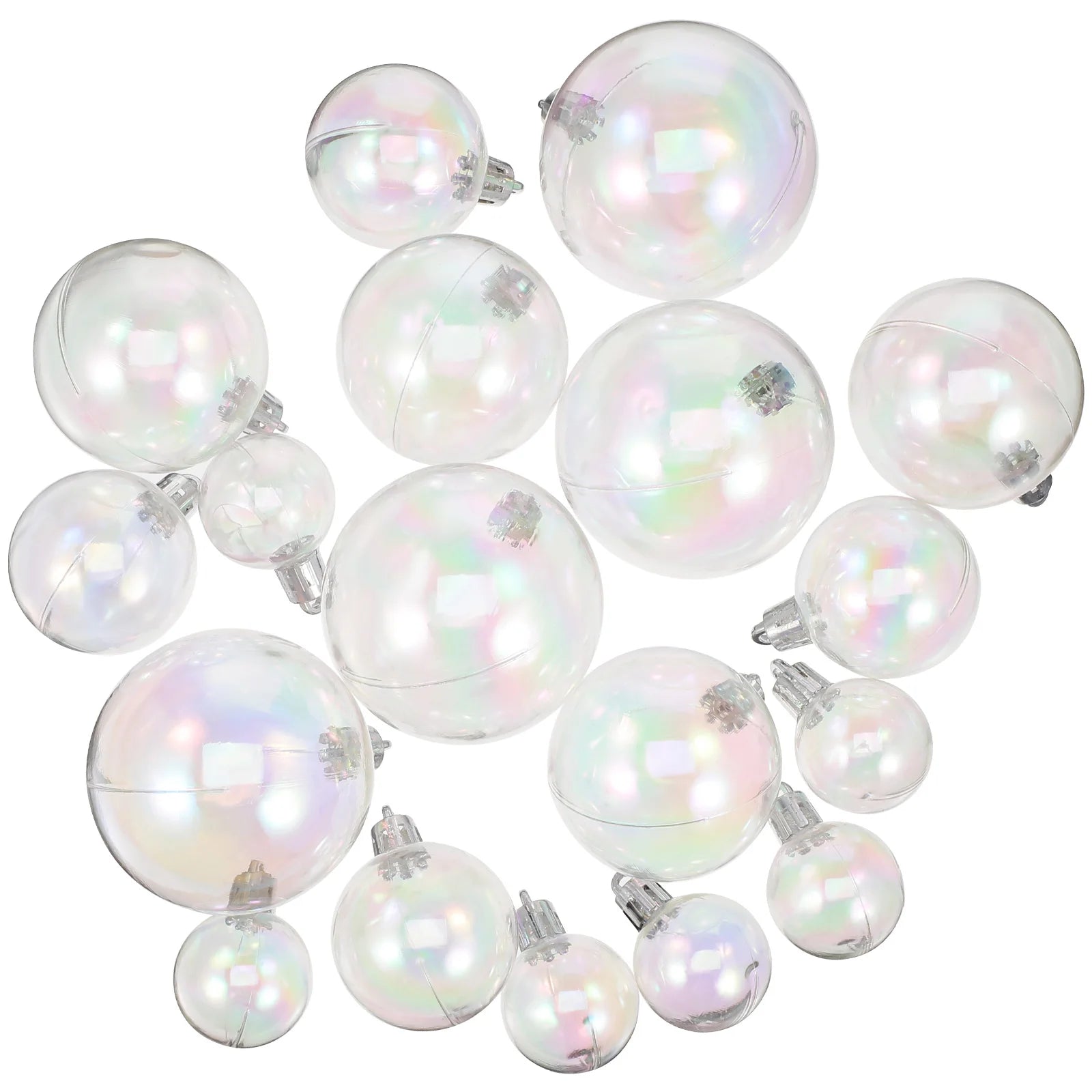 18pcs Fillable Clear Plastic Christmas Ornaments - Image 4