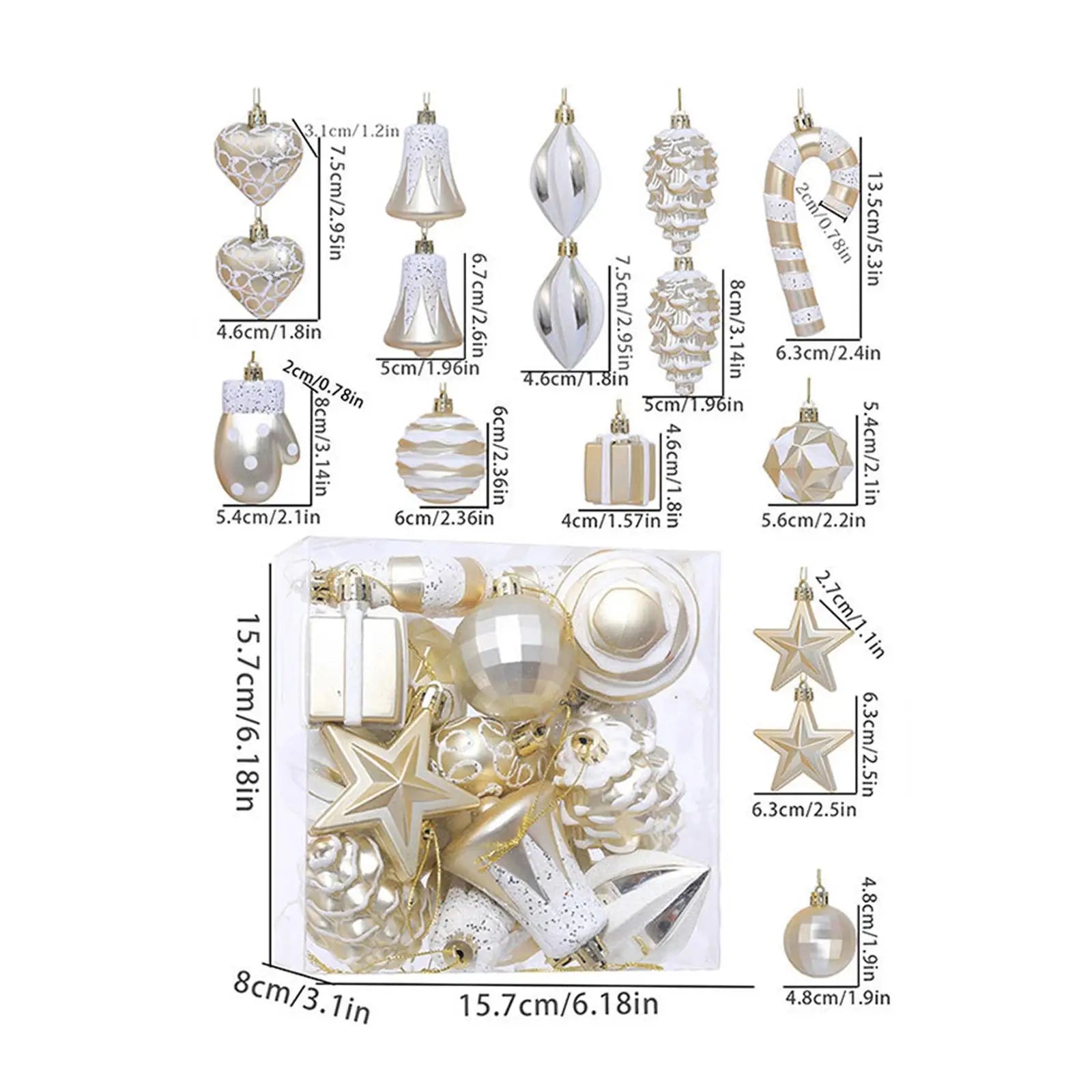 16 Cute Shatterproof Christmas Baubles for Decor - Image 11
