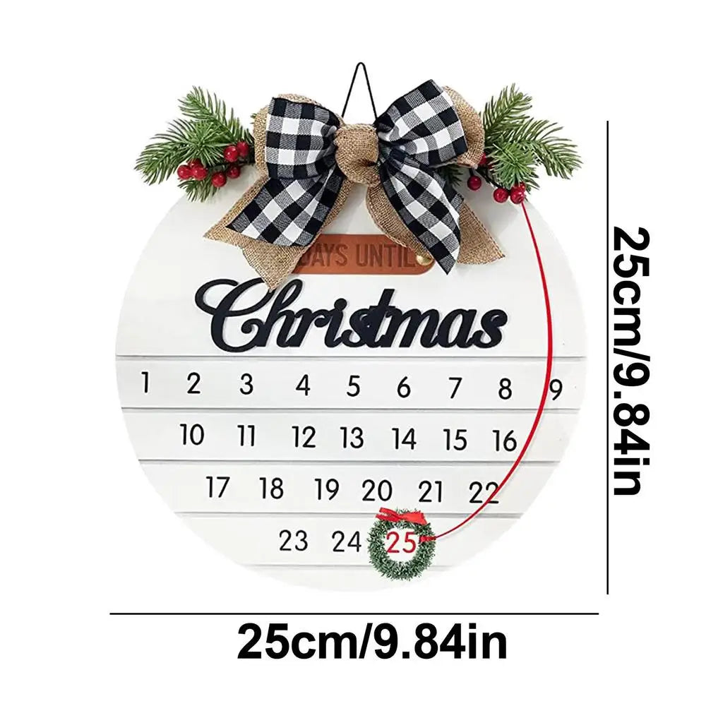 Charming Merry Christmas Wooden Door Hanging Sign - Image 2