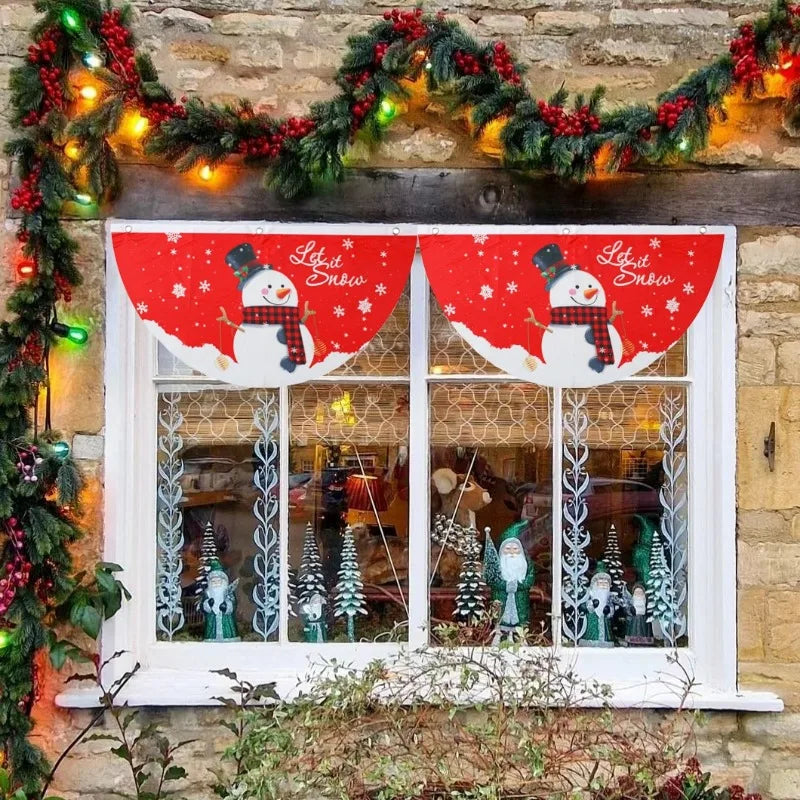 Festive Gnome & Snowman Christmas Fan Flag Decor - Image 10