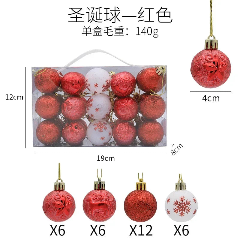 30pcs Multicolor Christmas Balls Set for Festive Decor - Image 28