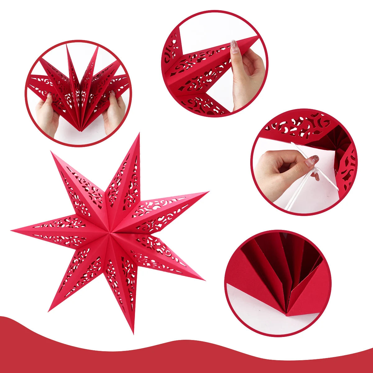 Charming Hollow Star Christmas Tree Ornaments - Image 11