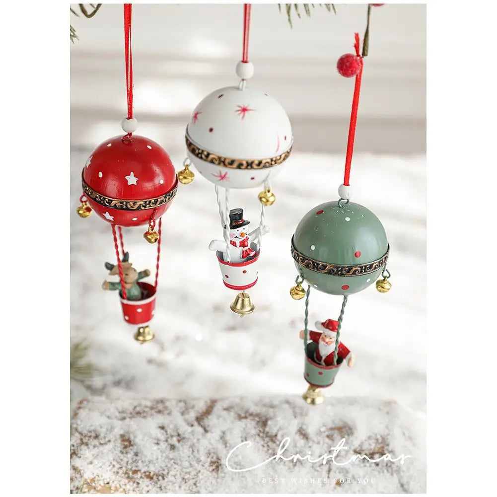Festive Hot Air Balloon Christmas Ornaments - Image 10