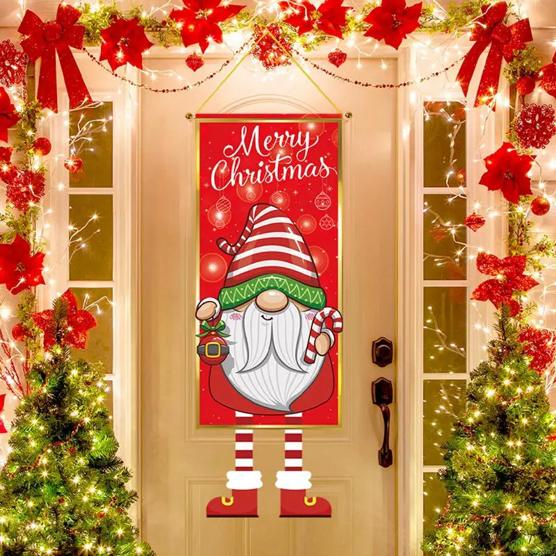 Festive Christmas Hanging Flags for Home Decor - Image 7