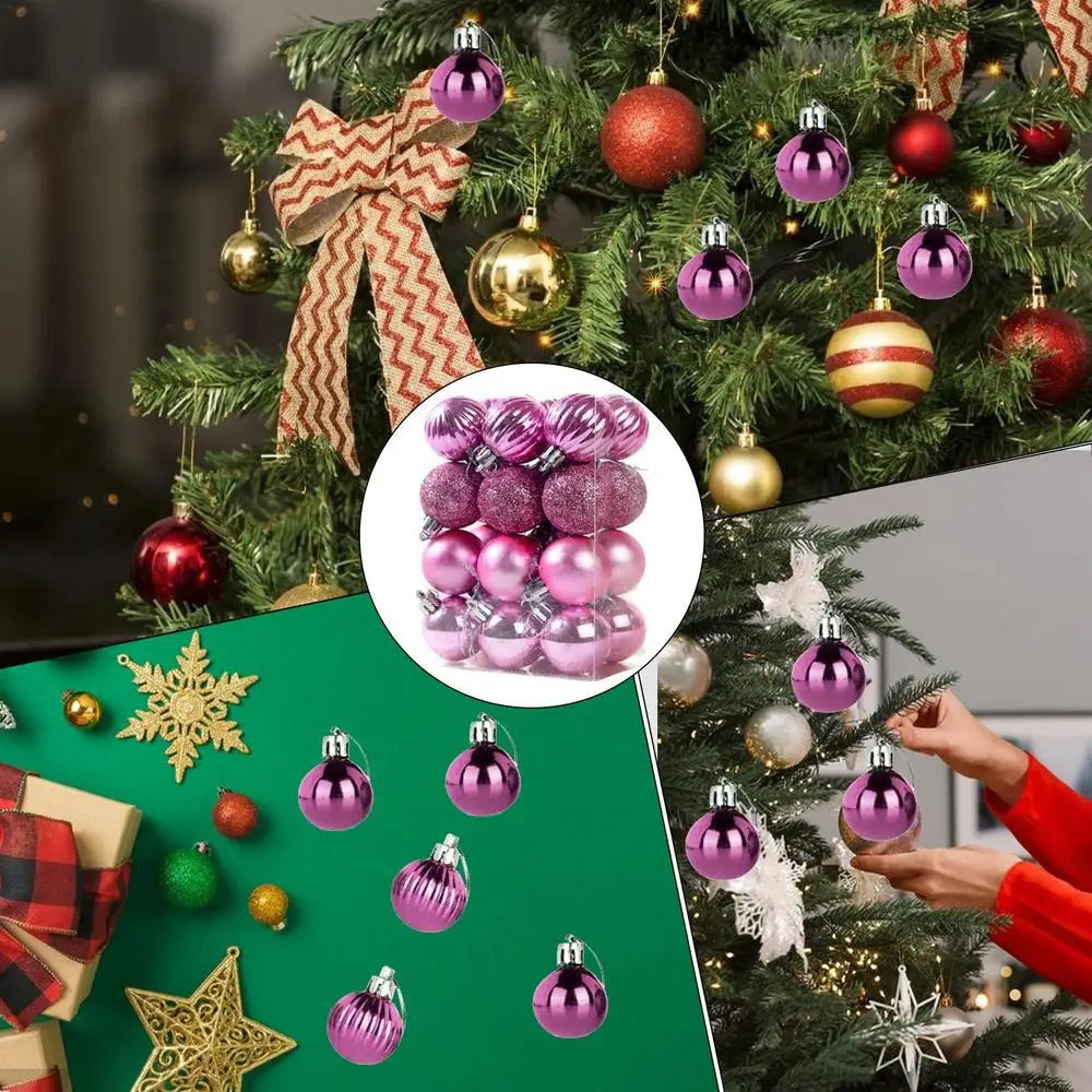 Shimmering 3CM Christmas Tree Baubles - Pumpkin Ornaments - Image 17