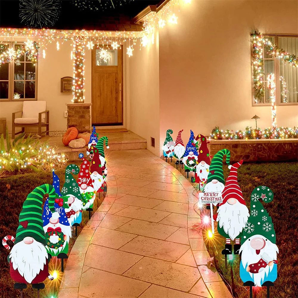 Festive Santa Claus Garden Stakes for Christmas - Image 7