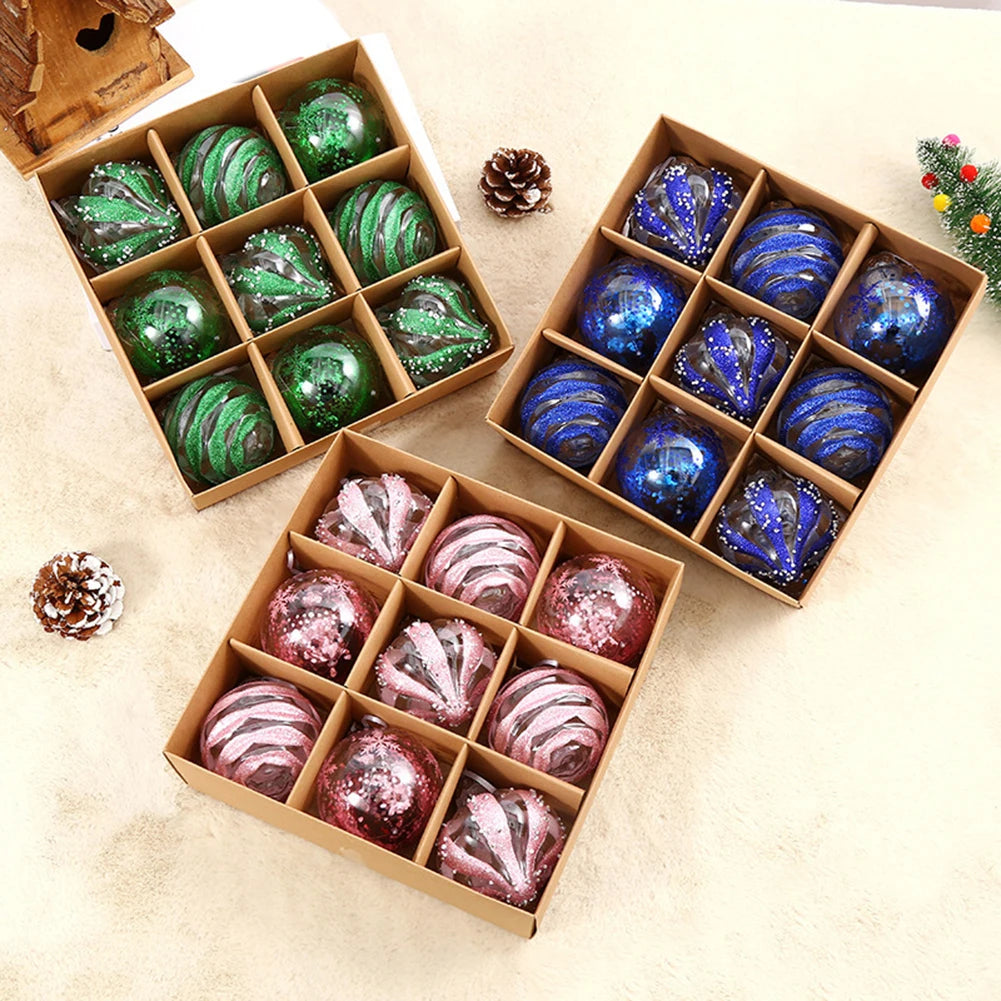 Hand Painted 8CM Christmas Tree Ball Ornaments - Image 15