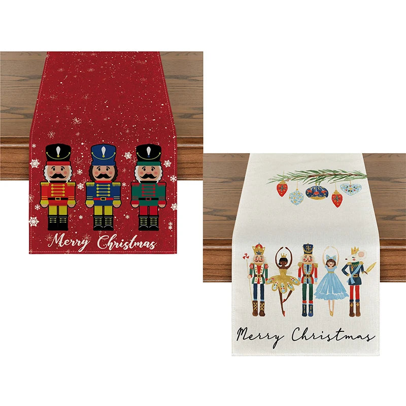 Festive Christmas Table Runner with Santa & Snowman - Image 12