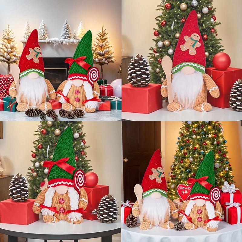 Charming Handmade Christmas Gnome Plush Ornaments - Image 12