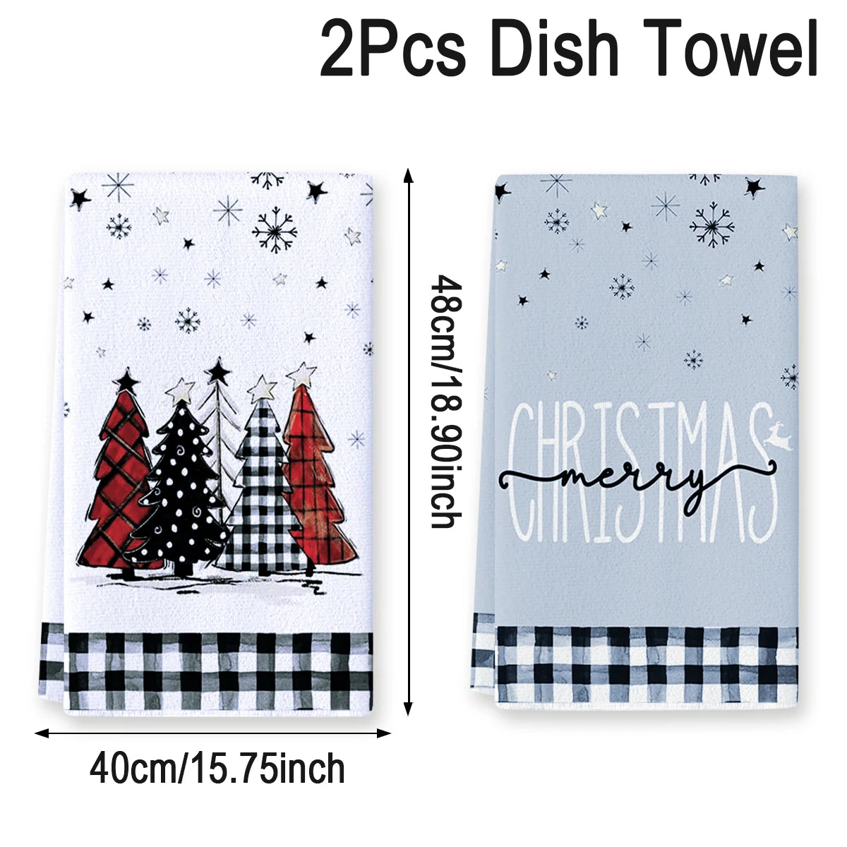 Festive Snowflake Dish Towel – Merry Christmas Decor - Image 13