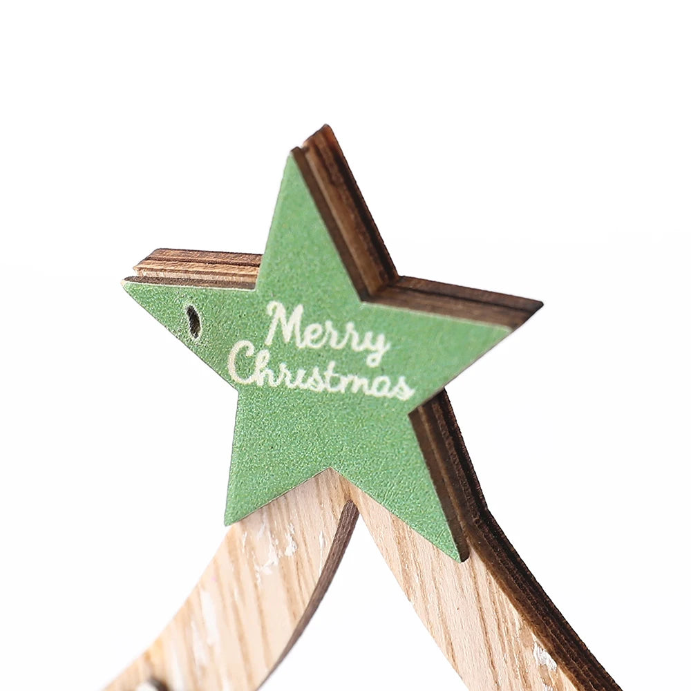 Charming Wooden Christmas Tree Ornaments for Holidays - Image 21