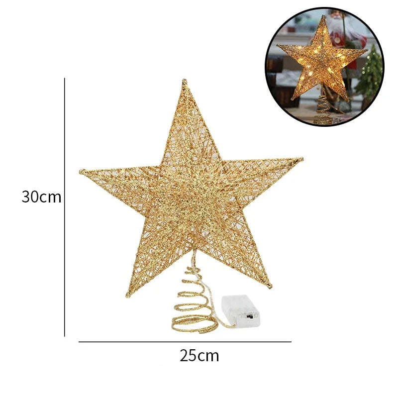 Sparkling LED Star Ornaments for Christmas Trees - Image 4