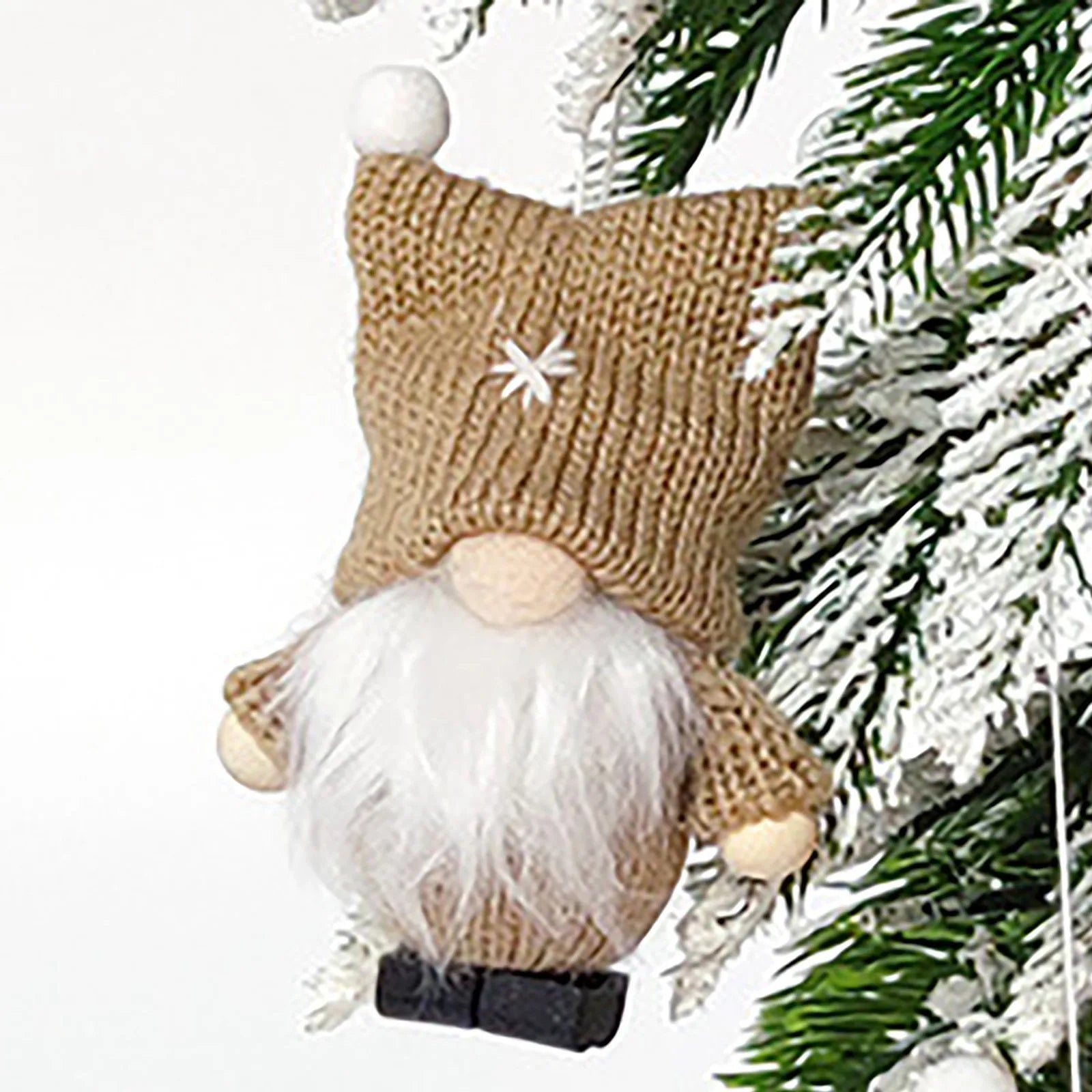 Cute Handmade Christmas Gnome Plush Hanging Decoration - Image 3