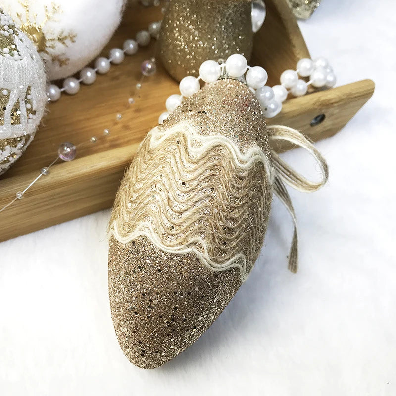 Sparkling Sequin Christmas Tree Star Ornaments - Image 9