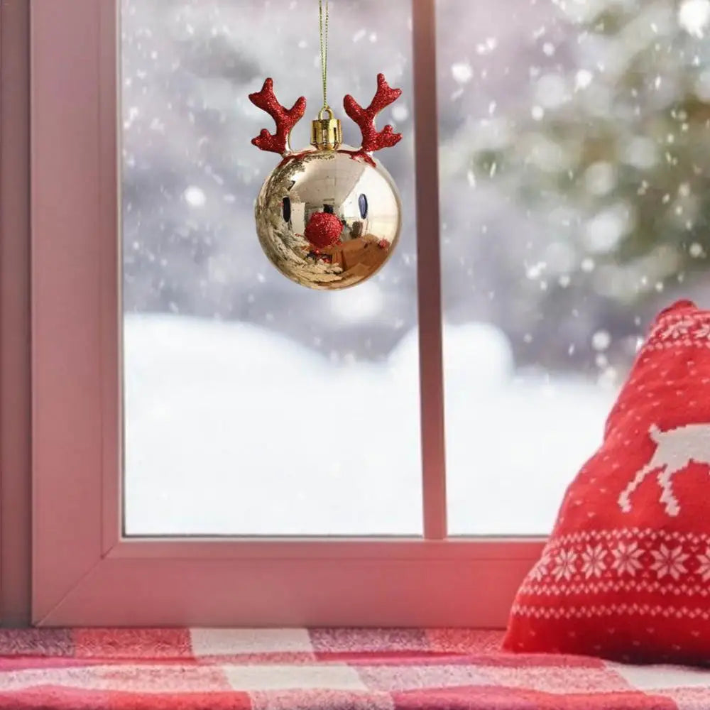 Red Gold Elk Christmas Ornament Set - 2pcs - Image 23