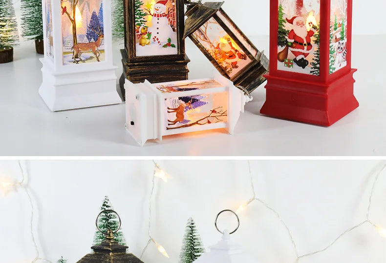 Charming LED Lanterns: Santa, Snowman & Elk Decor - Image 9