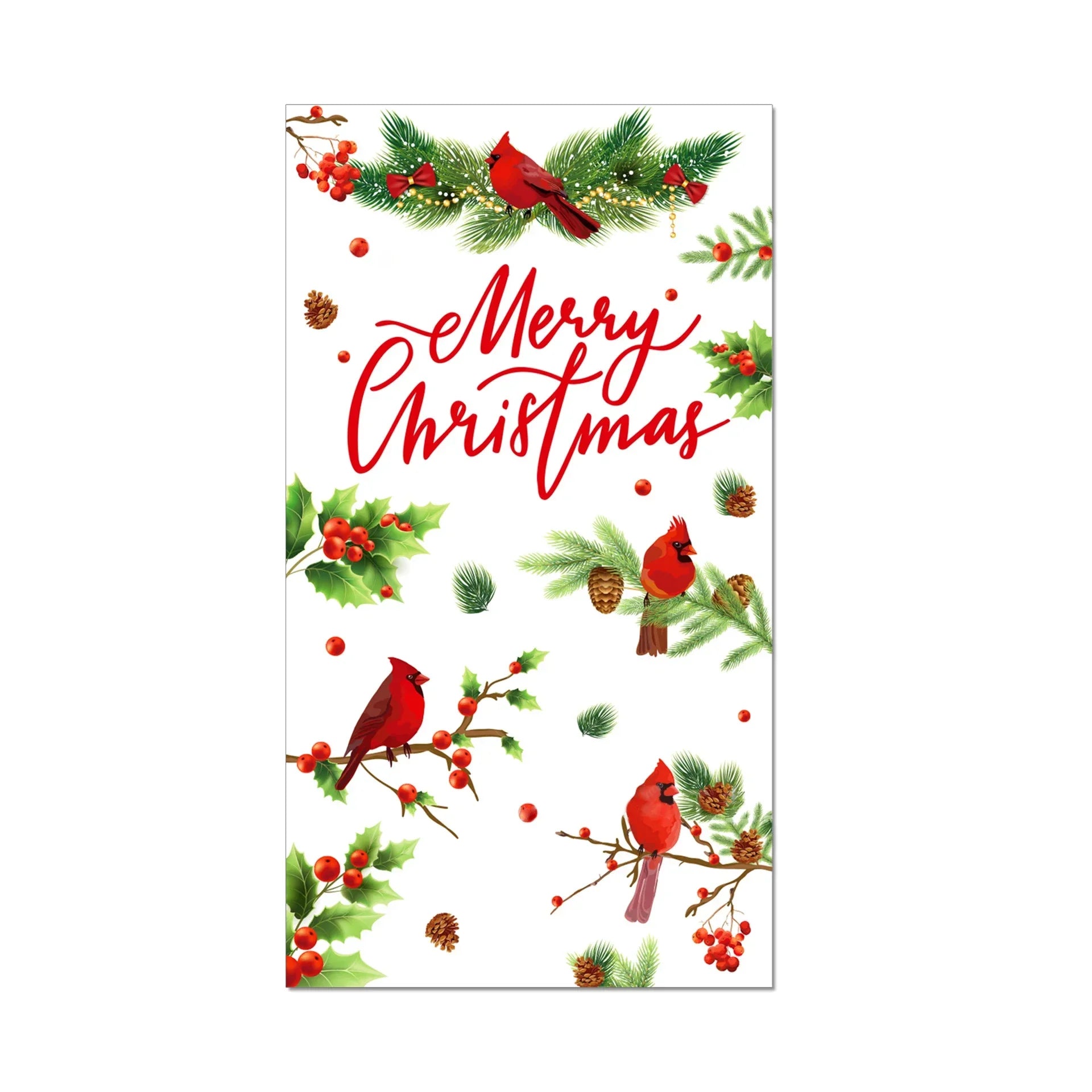 100PCS Festive Redbreast Christmas Napkins for Parties - Image 6