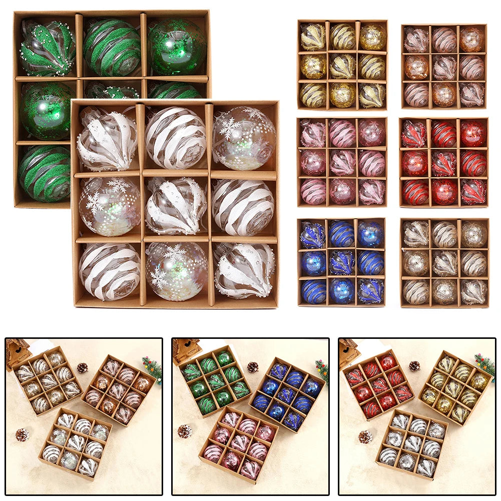 Hand Painted 8CM Christmas Tree Ball Ornaments - Image 14