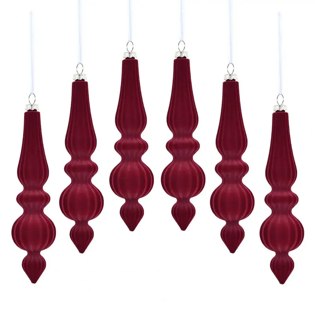 Elegant Flocked Christmas Ball Ornaments Set - Image 8