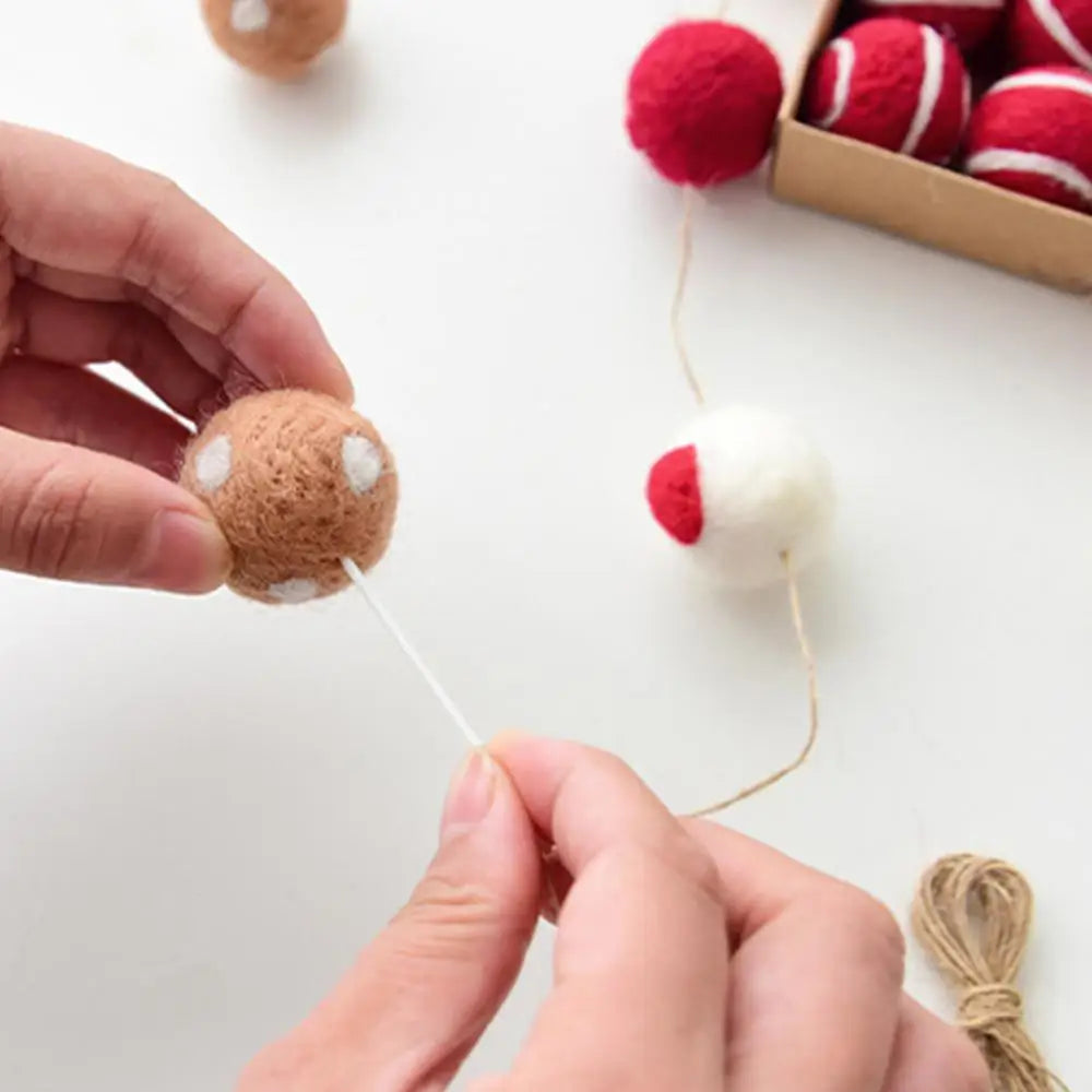 24pcs Christmas Felt Wool Balls for Festive Decor - Image 13