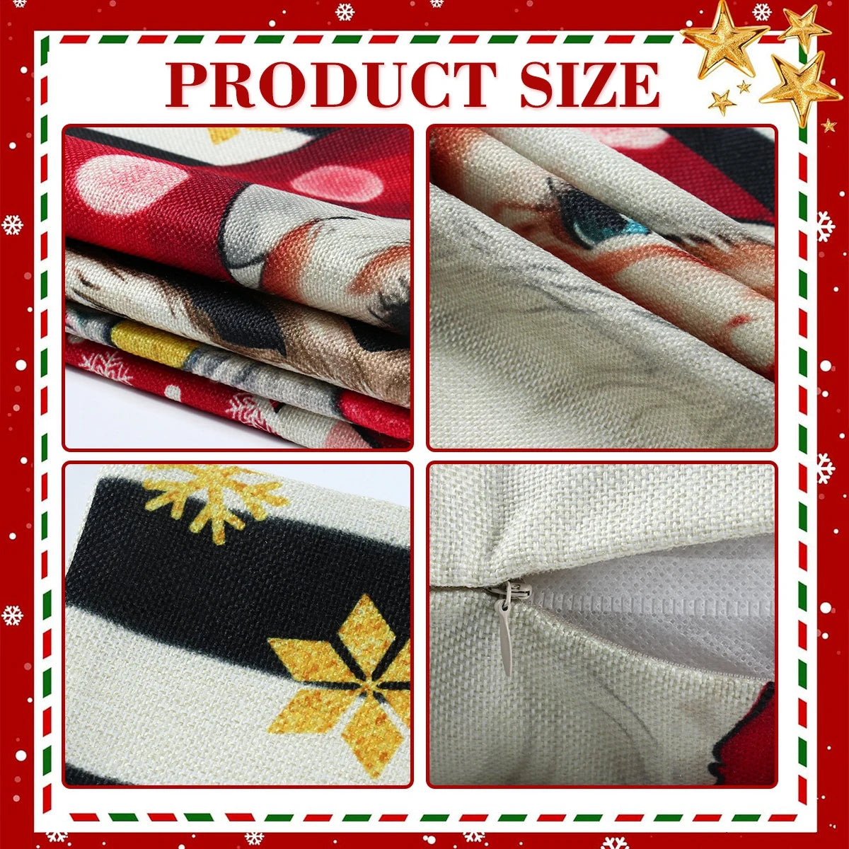 Festive Santa Claus & Snowman Pillowcase Decor - Image 20