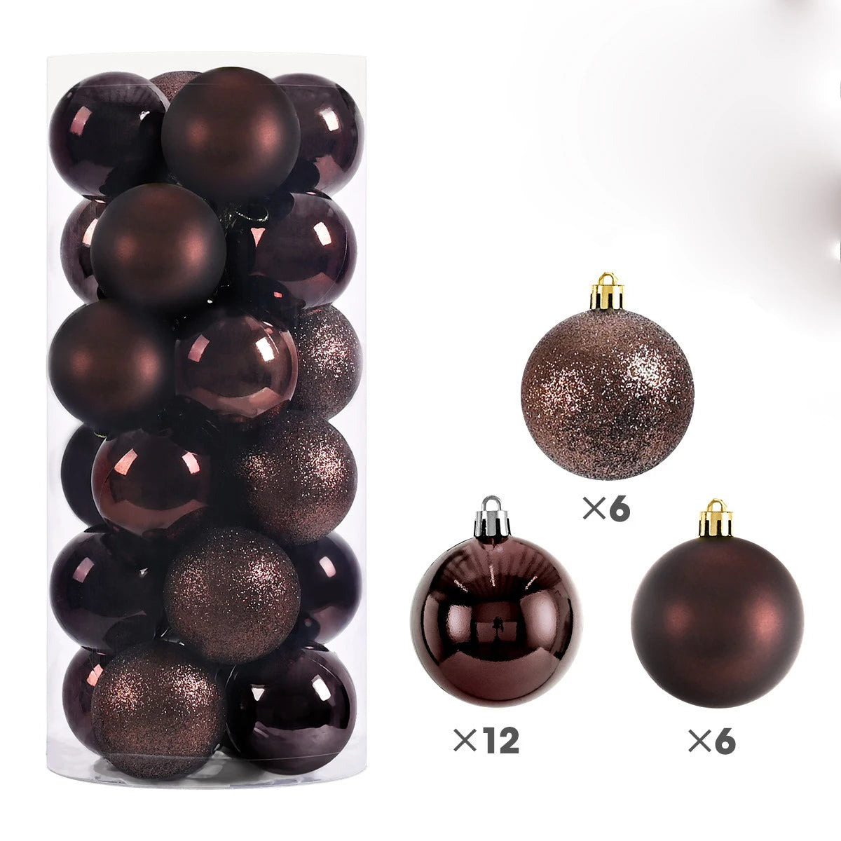 24Pcs 6CM Colorful Christmas Tree Ornaments - Image 16