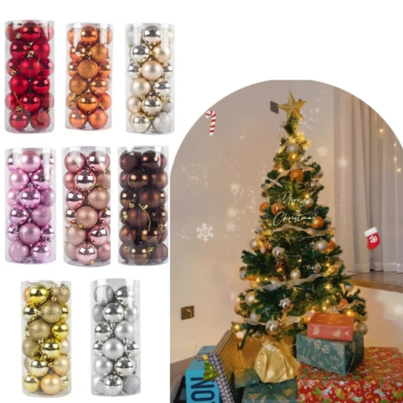 24pcs Festive Christmas Balls for Tree Decor - Image 9