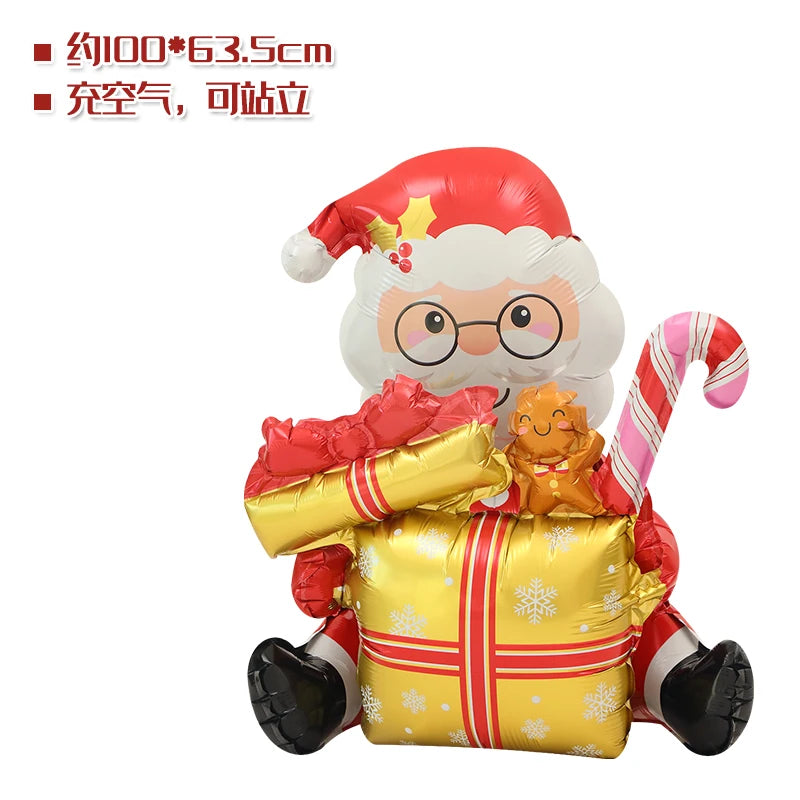 Festive 4D Christmas Balloon Decorations - Santa & Reindeer - Image 13