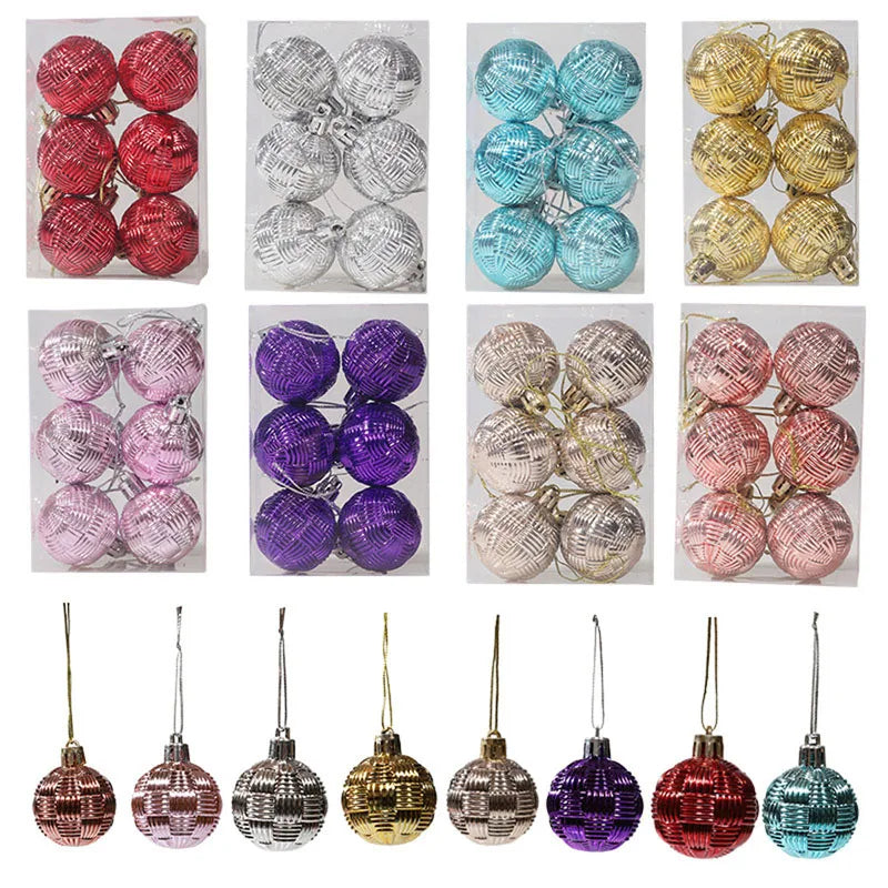 Festive 6PC Christmas Ball Ornament Set - Image 17