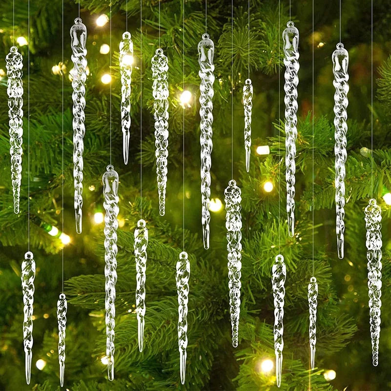 Charming Clear Acrylic Snowflake Icicle Ornaments - Image 20