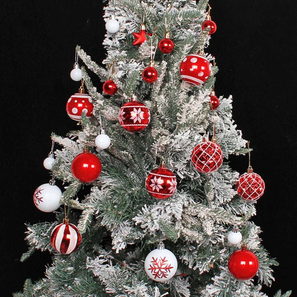 42 Shatterproof Glitter Christmas Ball Ornaments Set - Image 6