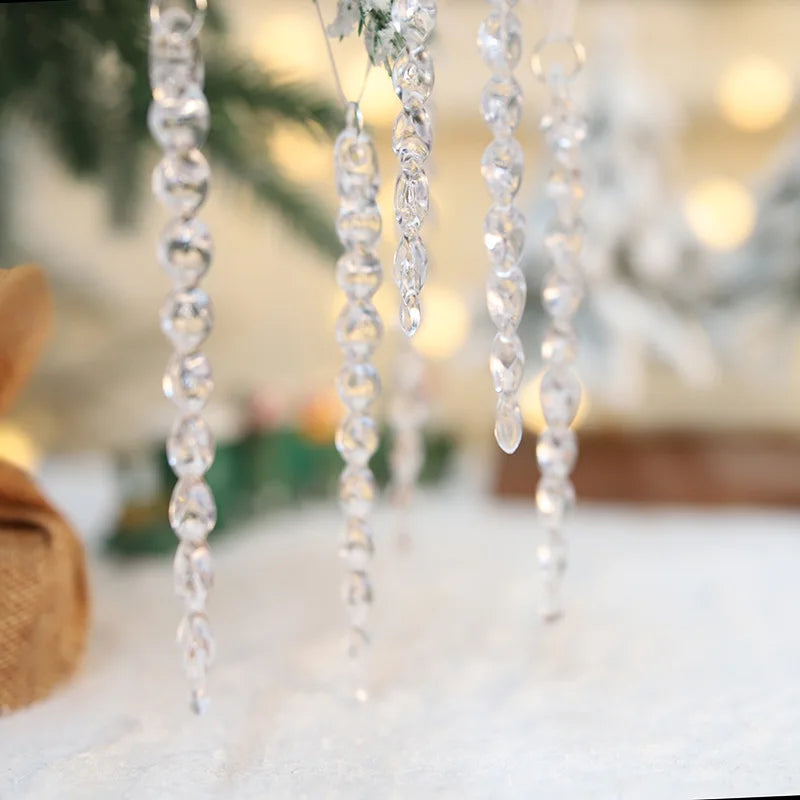 Charming Clear Acrylic Snowflake Icicle Ornaments - Image 5