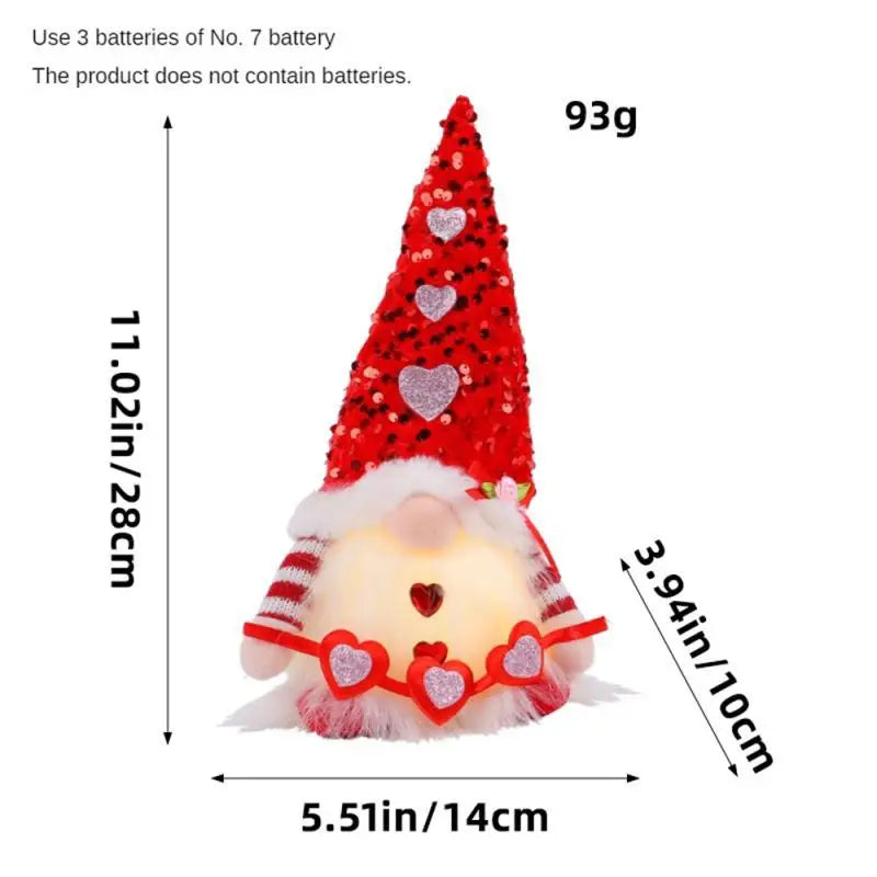 LED Light Christmas Gnome Ski Doll Decoration - Image 13