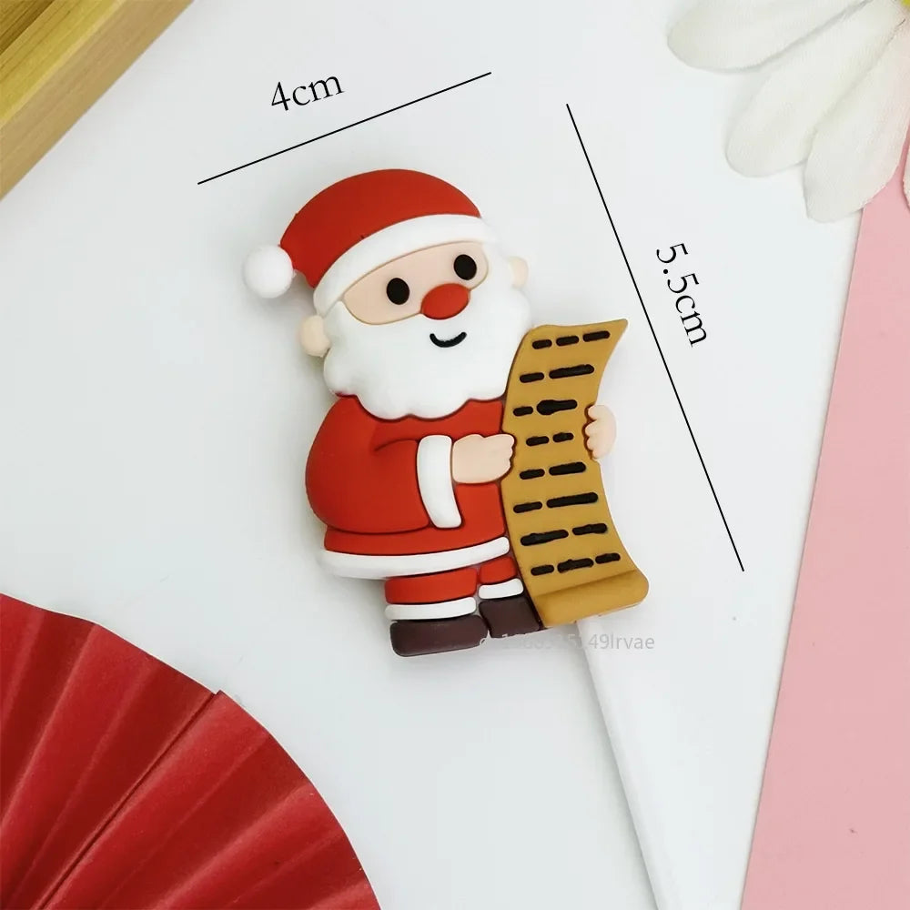 Festive Santa & Elk Cake Toppers for Christmas - Image 7