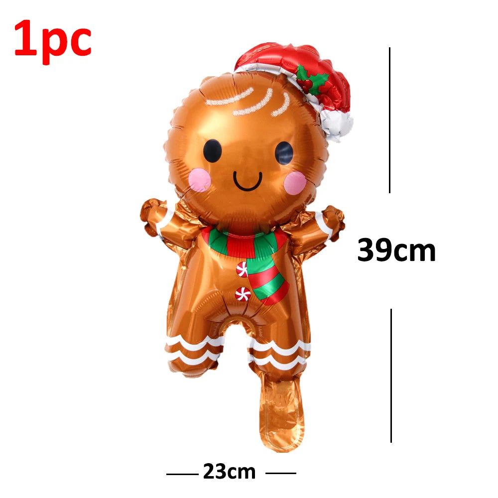 Festive Santa & Gingerbread Foil Balloons for Christmas - Image 21