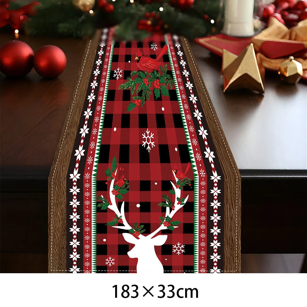 Festive Christmas Table Runner – Santa, Elk & Snowman - Image 8