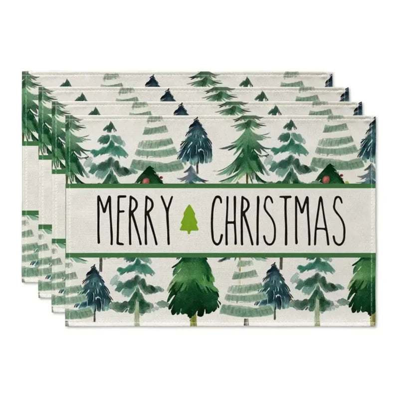 Charming Christmas Table Placemats - 4-Pack - Image 7