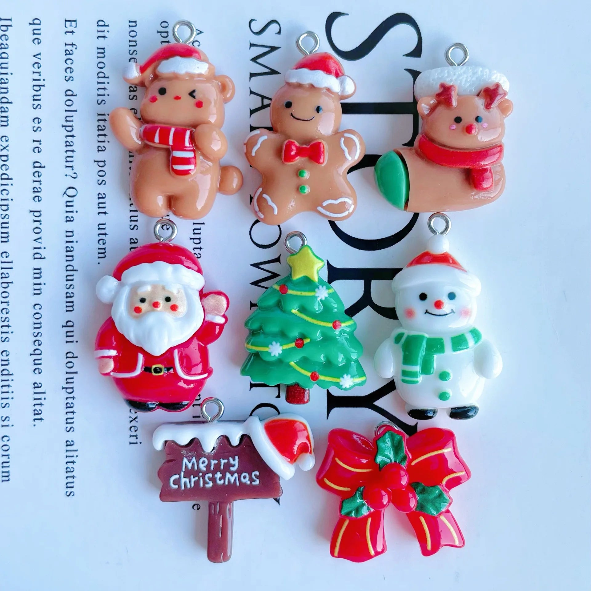 DIY Christmas Keychain Set: Tree, Santa, Snowman & More