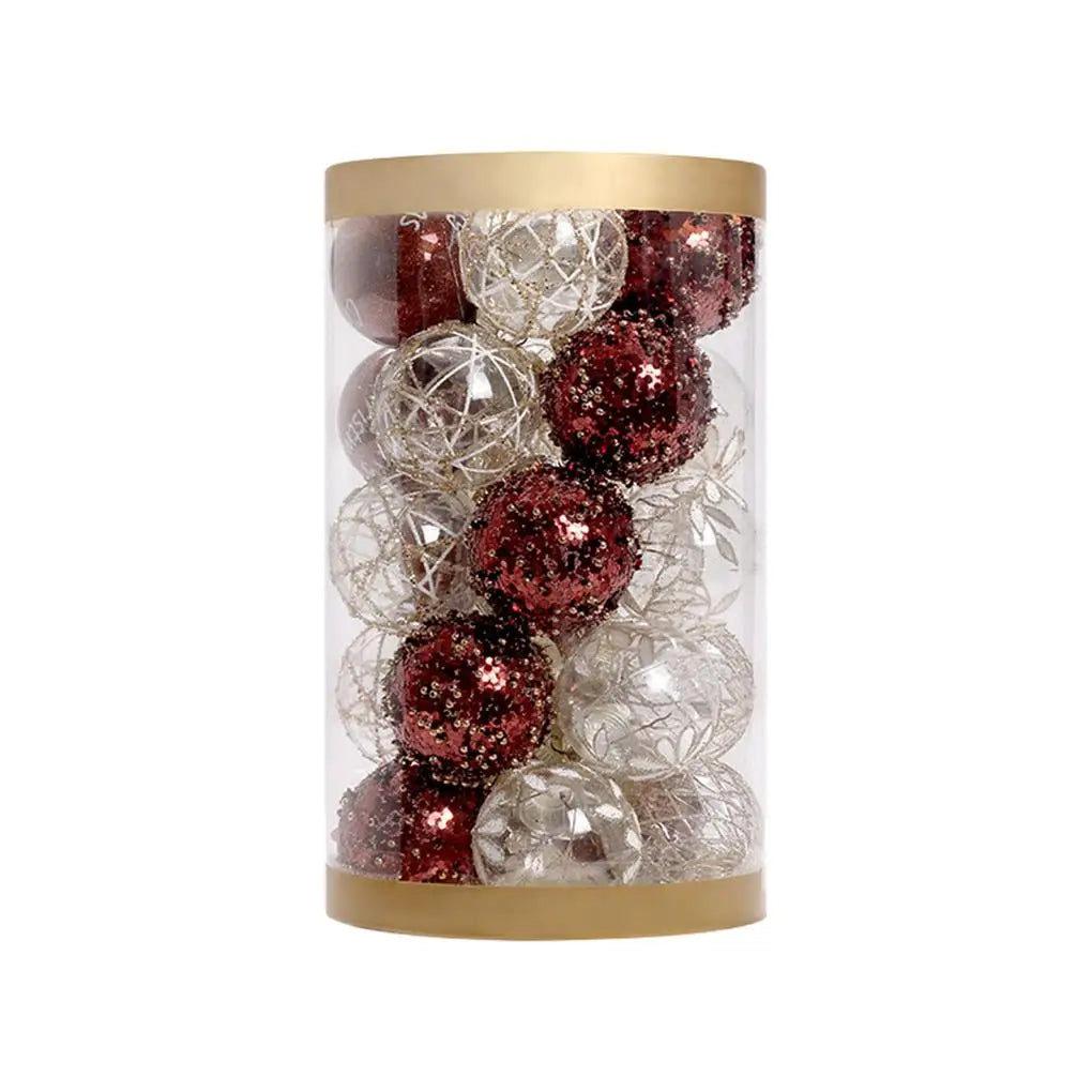 Elegant Plastic Christmas Ball Ornament Set - Image 6