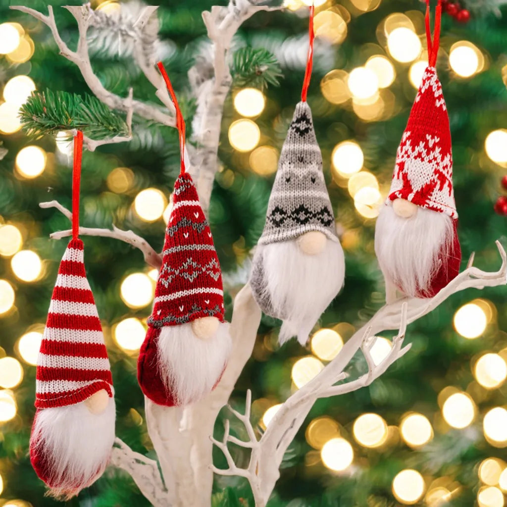 Charming Faceless Gnome Christmas Tree Ornaments