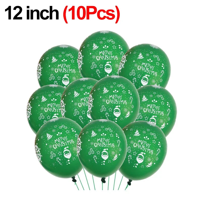 Festive Elk & Tree Christmas Balloons - 10/40 Pcs - Image 8