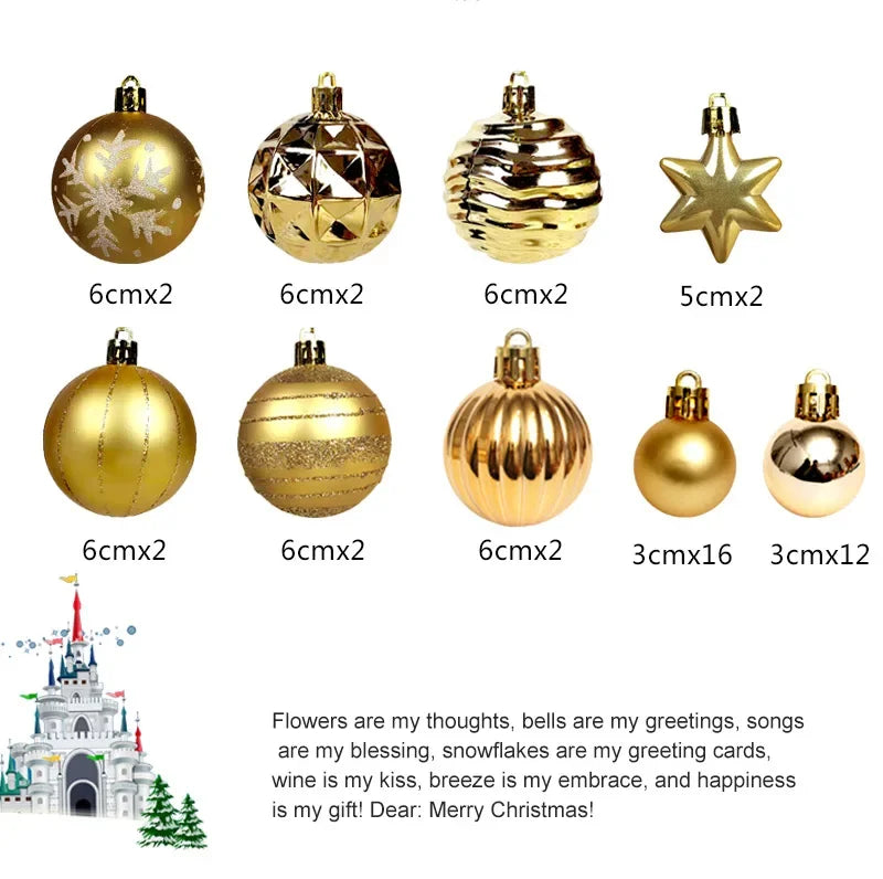 42-Piece Multicolor Christmas Ornaments Set - Image 23