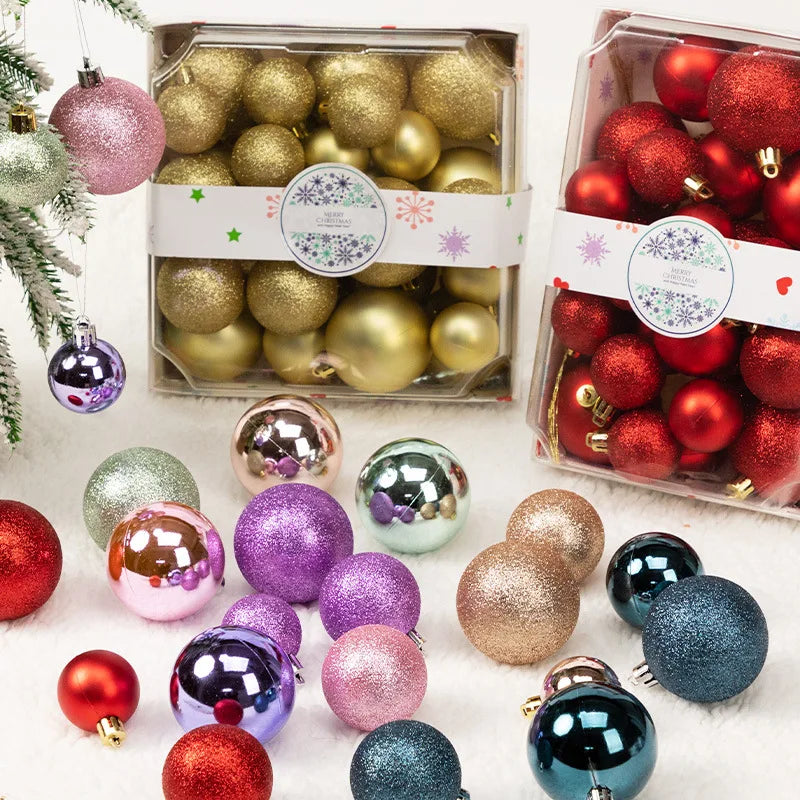 44pcs Festive Christmas Tree Ball Ornaments - Image 6