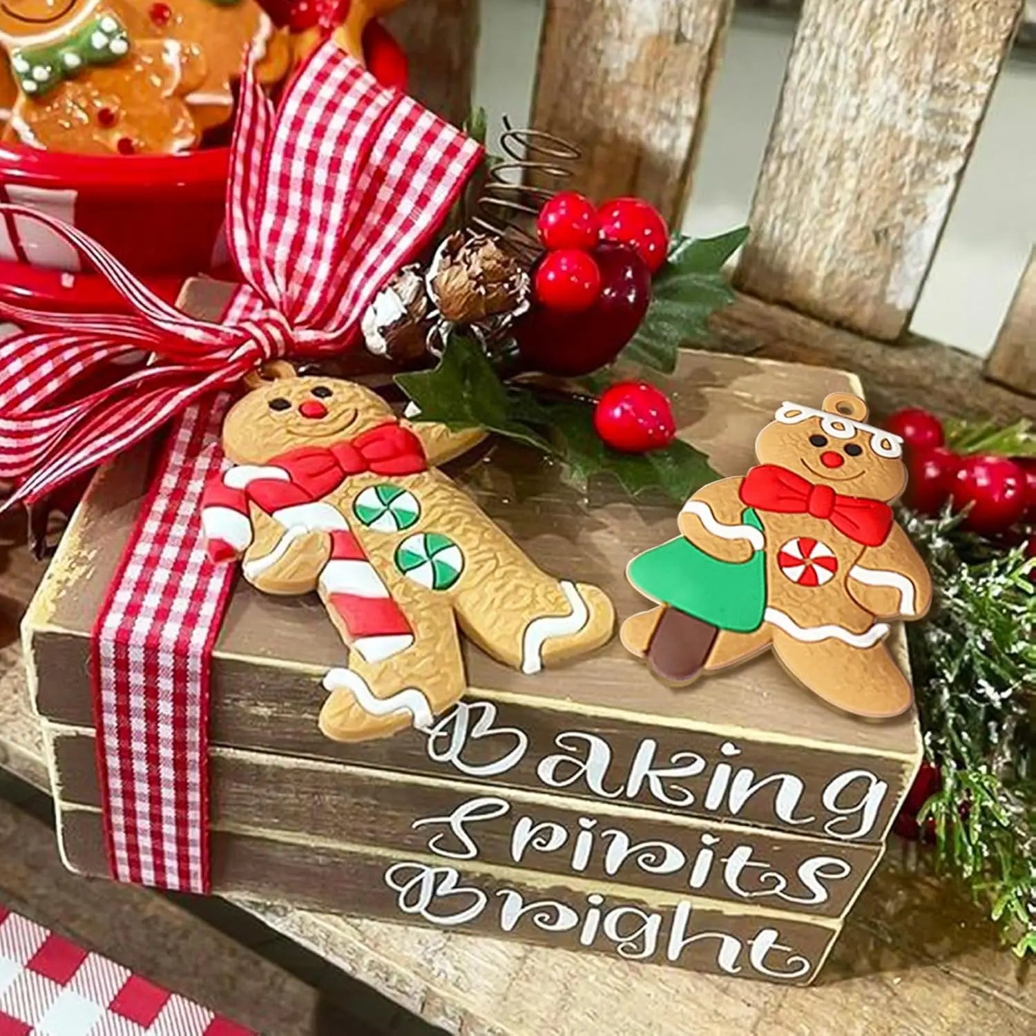 Charming Gingerbread Man Christmas Tree Ornaments - Image 7