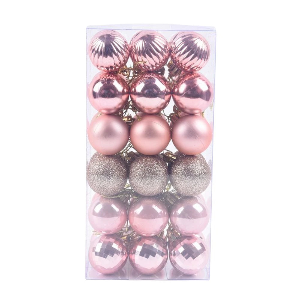Ice Blue Shatterproof Christmas Tree Ornaments Set - Image 4